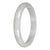 Authentic White Traditional Jade Bangle - 78mm Half Moon