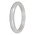 Authentic White Traditional Jade Bangle - 78mm Half Moon