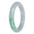 Untreated Pale Green with Emerald Green Jadeite Jade Bangle - 64mm Half Moon