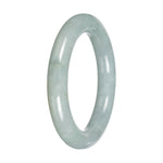 Grade A Light Green Jadeite Bangle Bracelet - 52mm Round