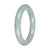 Grade A Light Green Jadeite Bangle Bracelet - 52mm Round