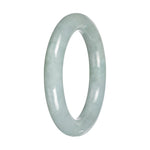 Grade A Light Green Jadeite Bangle Bracelet - 52mm Round