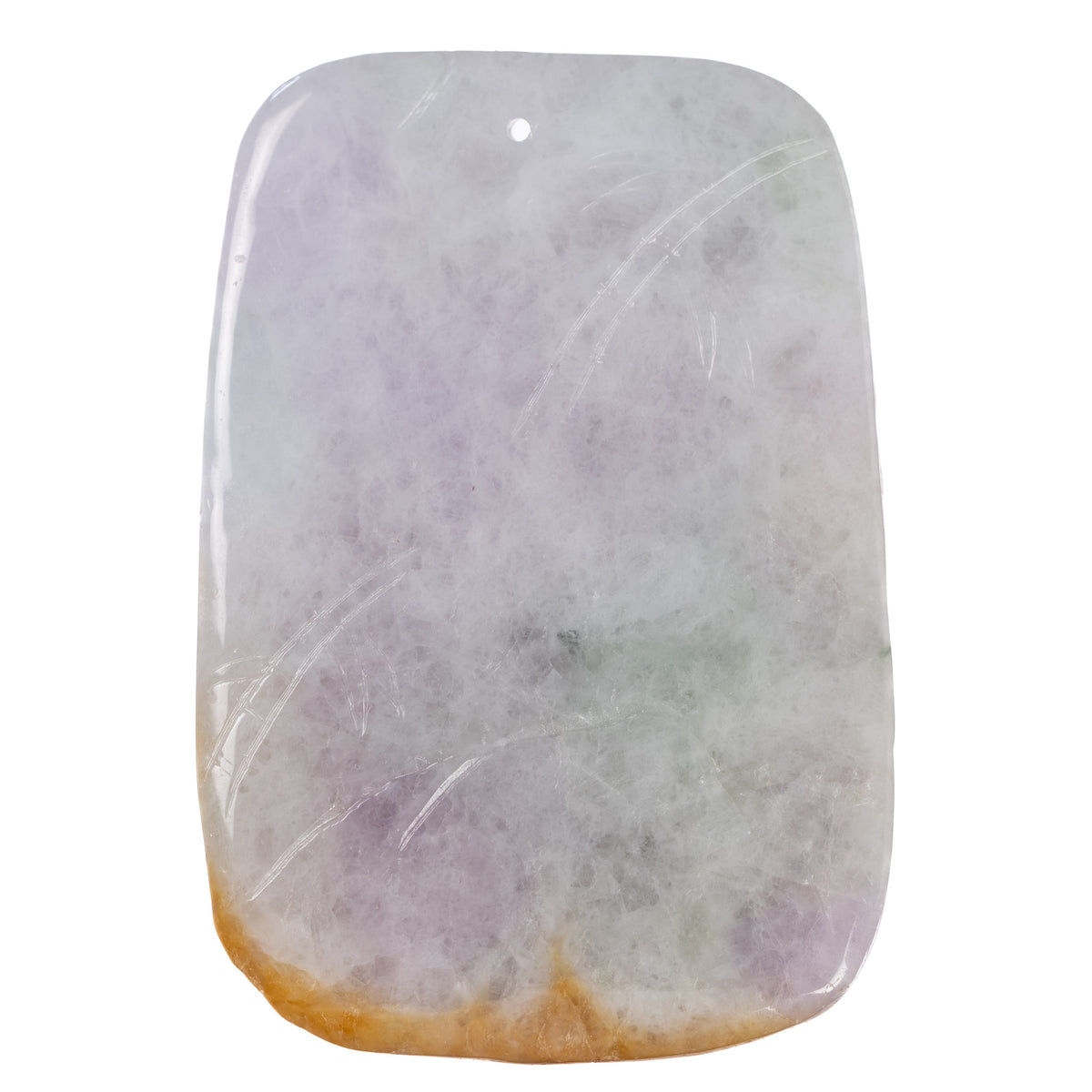 Lavender and Yellow Jade Landscape Pendant