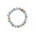 Tri Colour Jadeite Jade Bead Bracelet - 9mm