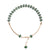 14K Gold Jadeite Jade Bracelet - Deep Green Rondelle Jade Beads