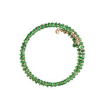 14K Gold Wrap Jade Bracelet with Genuine Jadeite Beads