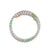 White and Green Jadeite Jade Wrap Bracelet in 14K Yellow Gold