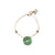 Jade Donut Bracelet with 14K Gold Chain - Natural Grade A Jadeite