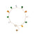 Multi Color Jade Bracelet with 18K Adjustable Gold Chain