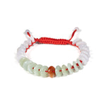 Tri Colour Burmese Jade Coin Bracelet