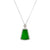 Icy Imperial Green Jade Pendant in 18K White Gold & Diamonds