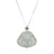 Icy Laughing Buddha Jade Pendant in 18K White Gold with Diamonds and Imperial Green Jade