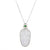 Icy Jade Leaf Pendant in 18K White Gold with Imperial Green Jade & Diamonds
