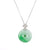 Imperial Green Jade Disc Pendant with Diamonds