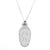 Ice Jade and Diamonds Leaf Pendant in 18K White Gold