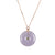 Purple PingAnKou Jade Disc Lavender Pendant