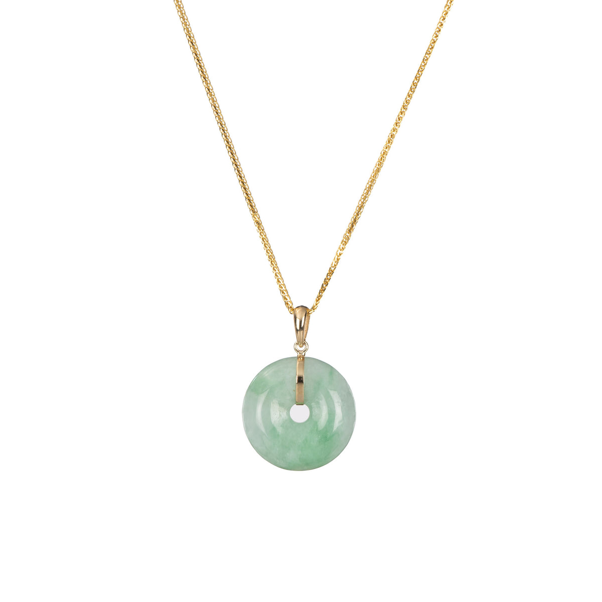 Petite Burmese Jade Disc Pendant