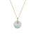 18K Yellow Gold Jade Disc Pendant