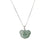 Natural Jade Ruyi Pendant with White Gold