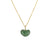 Green Jade Ruyi Necklace in 18K Yellow Gold