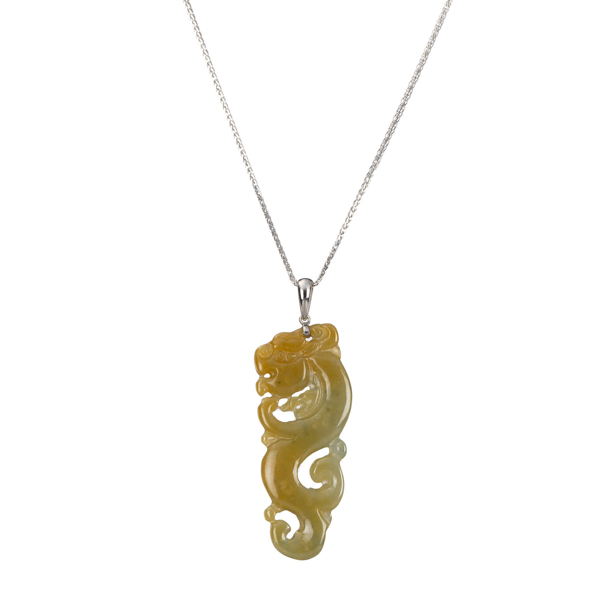 Brownish Yellow Dragon Jade Pendant