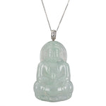 High Translucent Green GuanYin Jade Pendant