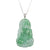 Emerald Green Guanyin Jade Pendant - 18K White Gold