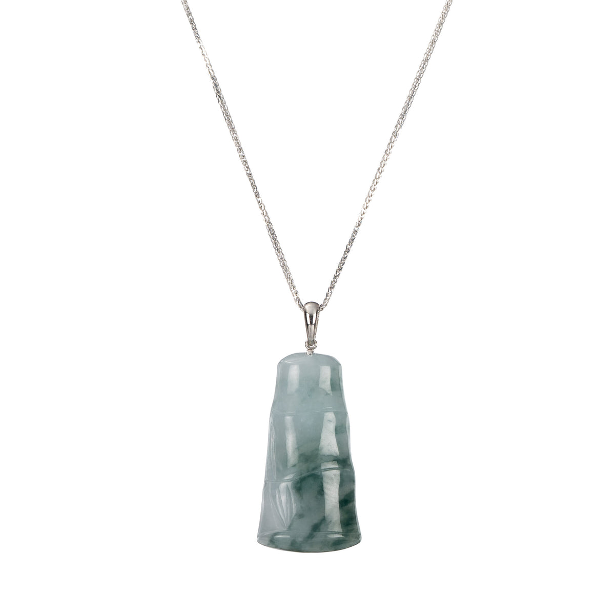 Genuine Jadeite Bamboo Pendant