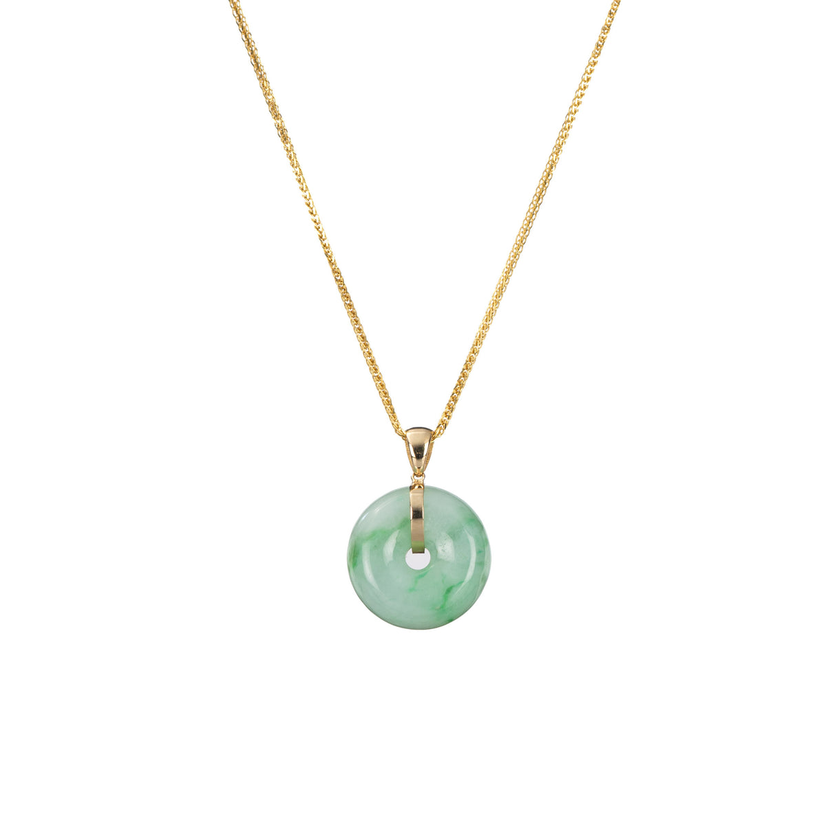 Green Pattern Jade Donut Pendant - Kandy Donut