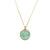 Circular Jade Pendant with Diamonds - Floral Frame