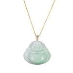 Burmese Jadeite Jade Laughing Buddha Necklace