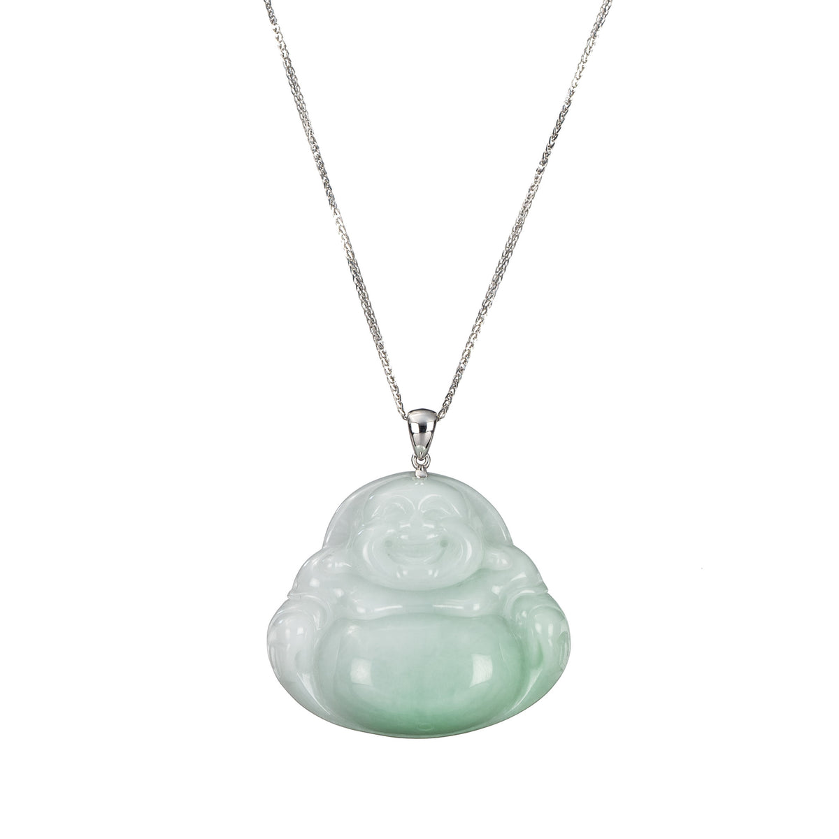 Genuine Laughing Buddha Jade Pendant