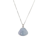 Mini Bluish Lavender Happy Buddha Jadeite Jade Pendant