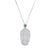 18K White Gold Leaf Jadeite Jade Necklace for Women