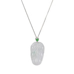 Highly Translucent Leaf Jadeite Jade Pendant for Women