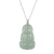 Icy Light Green GuanYin Jade Necklace with Diamond Bail