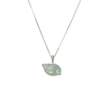 Translucent Pale Green Dolphin Jadeite Jade Pendant