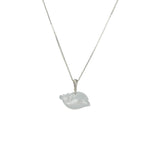 White Dolphin Jadeite Jade Pendant