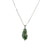 18K White Gold Jade Fish Necklace
