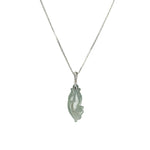 Icy Pale Green Jade Fish Pendant