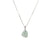 Mini Baby Footprint Jade Pendant - 18K White Gold