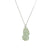 Women's Jadeite Jade Pixiu Necklace - 18K White Gold