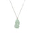 18K White Gold Jade Pixiu Pendant - Grade A Jadeite