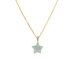 Jade Star Pendant with 18K Yellow Gold