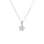 Small 18K White Gold Jade Star Necklace