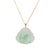 Untreated Happy Buddha Jade Necklace - 18K Yellow Gold