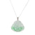 Natural Fat Buddha Burmese Jade Necklace - 18K White Gold