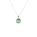 18K Green Pattern Jade Donut Necklace - Kandy Donut