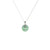 Natural Light Green Pattern Jade Donut Necklace - Kandy Donut