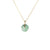 Grade A White with Green Pattern Burmese Jade Pendant - Kandy Donut